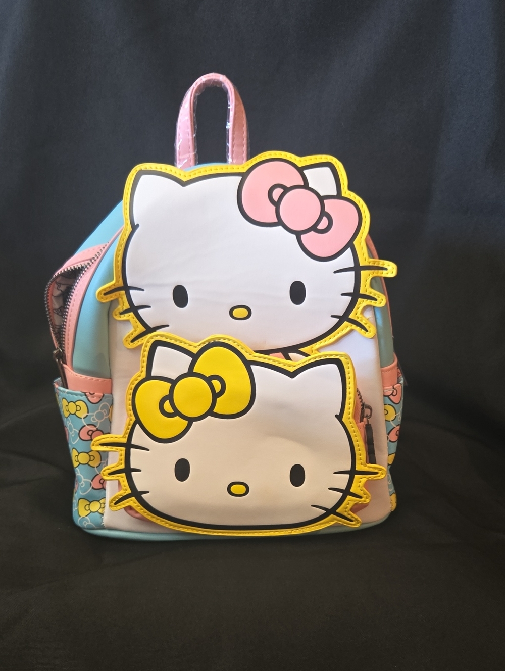 New Hello Kitty Loungefly Mini Backpack in Pink, Yellow & Blue